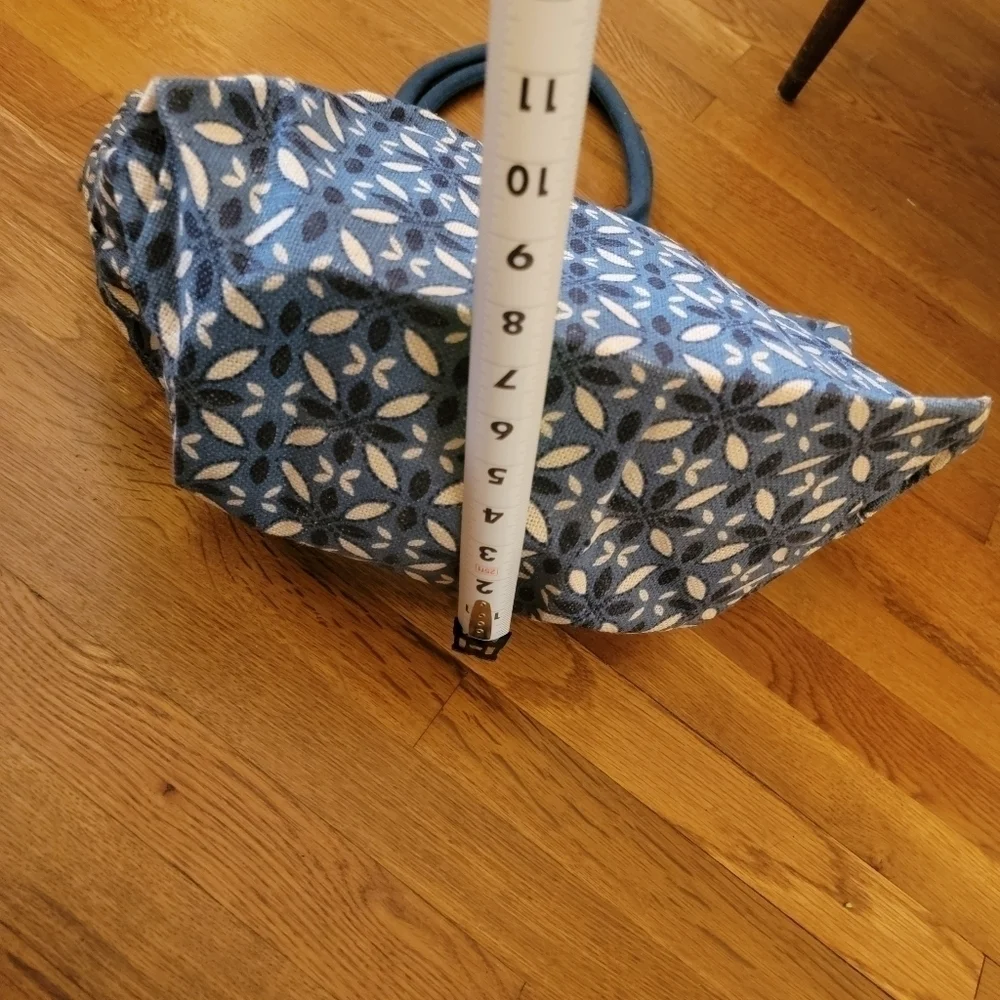 Large Handled Tote Printed Burlap Bag